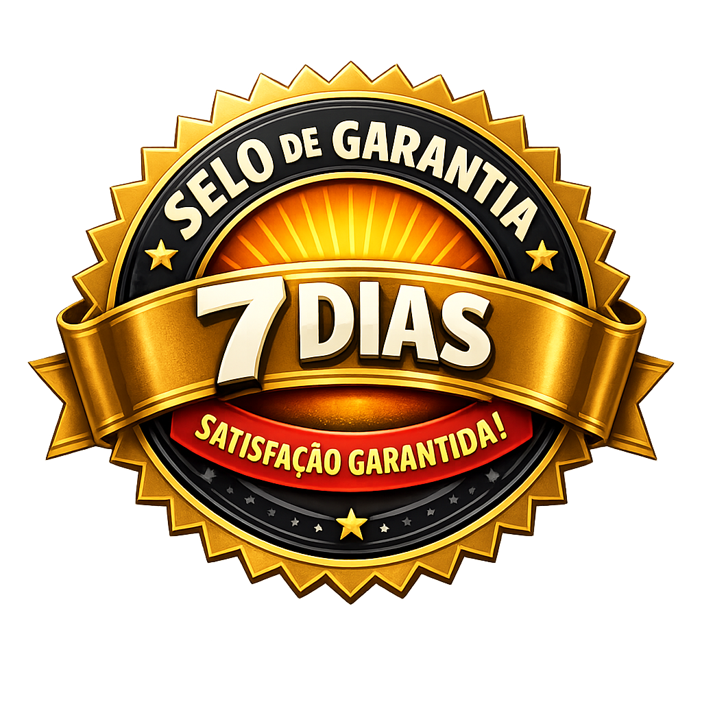 Selo de garantia de 7 dias — satisfação garantida